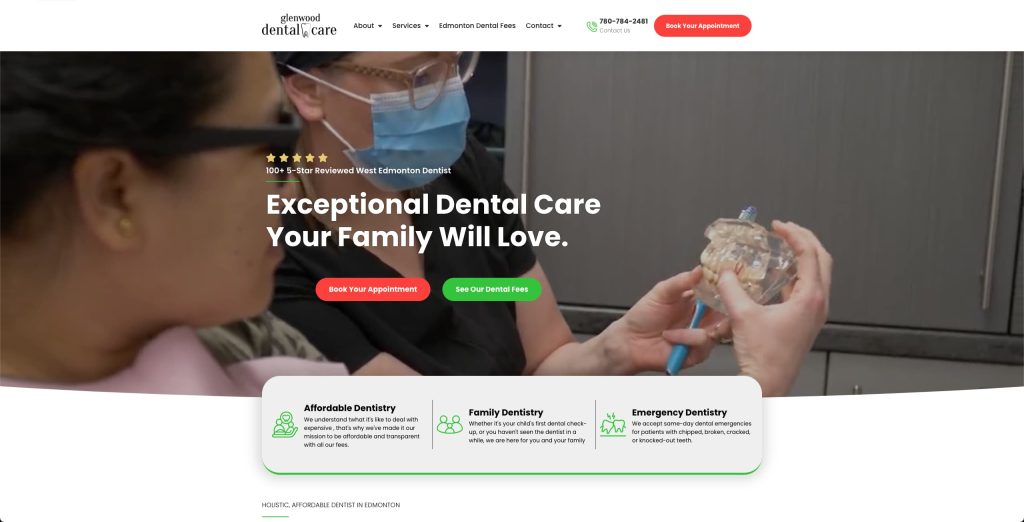 Glenwood Dental Care Website